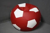 Pufy i podnóżki - Pufa Piłka Czerwona W Białe Łaty 70 Cm B 1334 - miniaturka - grafika 1