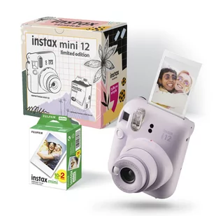 Instax-Fujifilm Zestaw: Aparat Do Fotografii Natychmiastowej Mini 12 Fioletowy+ Wkłady 20 Szt - Aparaty natychmiastowe - miniaturka - grafika 1