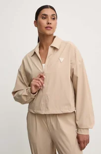 Guess kurtka AURLIE damska kolor beżowy przejściowa oversize V4YH02 WG982 - Kurtki damskie - miniaturka - grafika 1