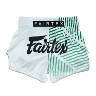 Kimona, stroje i obuwie - Spodenki Muay Thai Fairtex Racer BS1923 Białe/Zielone M - miniaturka - grafika 1