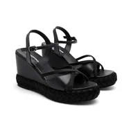 Espadryle damskie - GIOSEPPO GLOCESTER Sandały na koturnie espadryle damskie, czarne, 36 EU, Czarny (Black), 36 EU - miniaturka - grafika 1