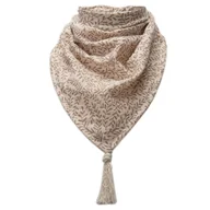 Chusty do noszenia dzieci - Hi Little One bandanka apaszka niemowlęca BOHO LEAF Sand Pom Pom - miniaturka - grafika 1