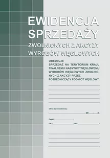 Michalczyk&Prokop 305-1 Ewidencja sprz.zwol.z akcyz.wyr.węgla - Druki akcydensowe - miniaturka - grafika 1