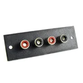 Kable - Gniazdo RCA (cinch) poczwórne do obudowy - miniaturka - grafika 1