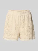 Spodenki damskie - Szorty o kroju regular fit z efektem podpalania model ‘MAYA’ - miniaturka - grafika 1