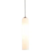 Lampy sufitowe - Szklana lampa wisząca CGKLOKP Copel zwis tuba biała złota - miniaturka - grafika 1