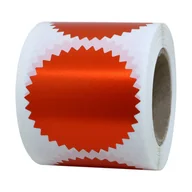 Pasmanteria - Naklejki Plomby Suchy Stempel Czerwone 10 Szt. - miniaturka - grafika 1