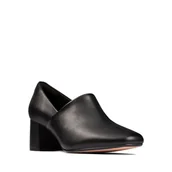 Półbuty damskie - Clarks Sheer Lily 2 [Black Leather] - Rozmiar 41 - miniaturka - grafika 1