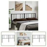 Inne meble do sypialni - The Living Store Metalowe wezgłowie - czarne - 180 cm - Wezgłowie - miniaturka - grafika 1