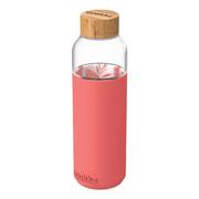 Shakery i bidony sportowe - QUOKKA Quokka Flow Butelka na wodę ze szkła 660 ml (Inner Pink Botanical) 40006 - miniaturka - grafika 1