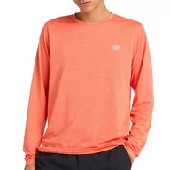 Koszulki sportowe męskie - Koszulka New Balance MT41256NFH - pomarańczowa - miniaturka - grafika 1