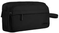 Kosmetyczki, organizery i kuferki - Pojemna i funkcjonalna kosmetyczka męska PETERSON czarna saszetka na kosmetyki uchwyt do przenoszenia kieszonki na suwak - miniaturka - grafika 1