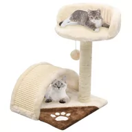 Drapaki dla kotów - vidaXL Drapak dla kota z sizalowym słupkiem, 40 cm, beżowo-brązowy - miniaturka - grafika 1