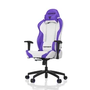 Fotel do gier S-line z regulacją ekoskóra biała fioletowa