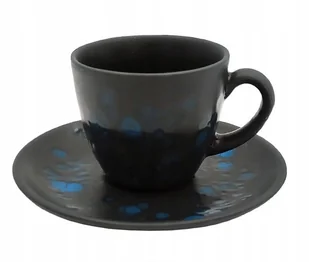 Fine Dine SPODEK FLORA 11,5 cm DO FILIŻANKI DO ESPRESSO 780978 PORCELANA EARTH COLOURS CZARNY - Talerze - miniaturka - grafika 3