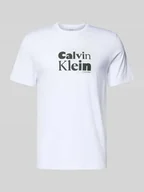Koszulki męskie - T-shirt z nadrukiem z logo - miniaturka - grafika 1