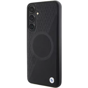BMW BMHMS24S23RTPK S24 S921 czarny/black hardcase Signature Leather Half Textured & Circle MagSafe - Etui i futerały do telefonów - miniaturka - grafika 2