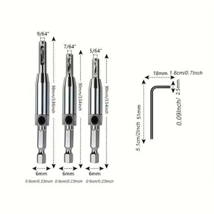 TEMU Zestaw 4 Sztuk Wiertła do Zawiasów z Stali Szybkotnącej - Precyzyjne Stolarstwo z Automatycznym Pozycjonowaniem, Wytrzymała Metalowa Konstrukcja - Inne - miniaturka - grafika 1