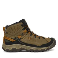 Buty trekkingowe męskie - Trekkingi Keen Targhee IV Mid Wp 1030688 Zielony - miniaturka - grafika 1