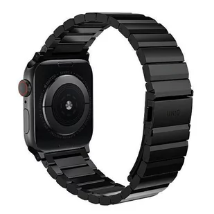 UNIQ pasek Strova Apple Watch 42/44/45mm Series 4/5/6/7/SE Stainless Steel czarny/midnight black - Akcesoria do smartwatchy - miniaturka - grafika 2