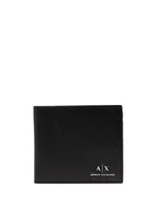 Portfele - Armani Exchange A|X Portfel z gładkim skórzanym logo, czarny - miniaturka - grafika 1