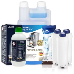 Zestaw Delonghi Aqualogis AL-S002 3szt, Odkamieniacz EcoDecalk 500ml, Latteo 1000ml - Akcesoria i części do ekspresów do kawy - miniaturka - grafika 1