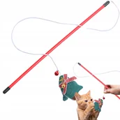 Zabawki dla kotów - PETSTORY CHRISTMAS Wędka ZABAWKA dla KOTA 30cm - miniaturka - grafika 1