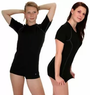 Koszulki sportowe damskie - PRO T-shirt z krótkim rękawem - damska .L .czarny - miniaturka - grafika 1