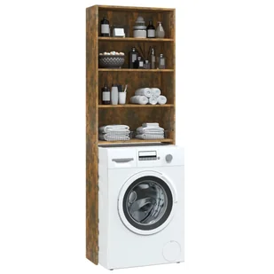 Lumarko Szafka na pralkę, kolor przydymiony dąb, 64x24x190 cm - Szafki łazienkowe - miniaturka - grafika 6