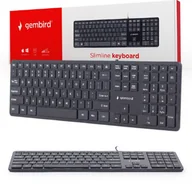 Klawiatury - Gembird PŁASKA KLAWIATURA WYSPOWA MIĘKKIE NISKIE KLAWISZE Low Profile Slim - miniaturka - grafika 1