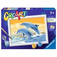 Zabawki kreatywne - Ravensburger Malowanka CreArt Delfiny 20073 20073 - miniaturka - grafika 1