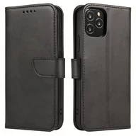 Etui i futerały do telefonów - Magnet Case elegancki futerał etui pokrowiec z klapką i funkcją podstawki Motorola Moto G52 czarny - miniaturka - grafika 1