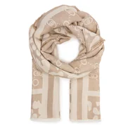 Moda i Uroda OUTLET - Szal Liu Jo Stola Jacquard Mon 2F5040 T0300 Beżowy - miniaturka - grafika 1