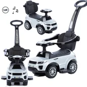 Jeździki dla dzieci - COIL Coil jeździk z pchaczem sport car biały C0331-WHITE - miniaturka - grafika 1