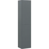 Ścianki i drzwi prysznicowe - Mexen Rivel słupek łazienkowy 35 cm, 2 drzwi, ryflowany, grafit mat - 91A21-03016-2-BF66 - miniaturka - grafika 1