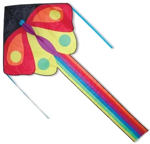 Kolorowy, duży latawiec z tęczowym ogonem MOTYL 119x232 - Zabawki i gry sportowe - miniaturka - grafika 1