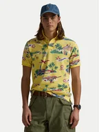 Koszulki męskie - Polo Ralph Lauren Polo 710963485001 Żółty Custom Slim Fit - miniaturka - grafika 1