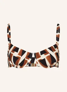 Seafolly Góra Od Bikini Z Fiszbinami Secret Garden schwarz - Stroje kąpielowe - miniaturka - grafika 1