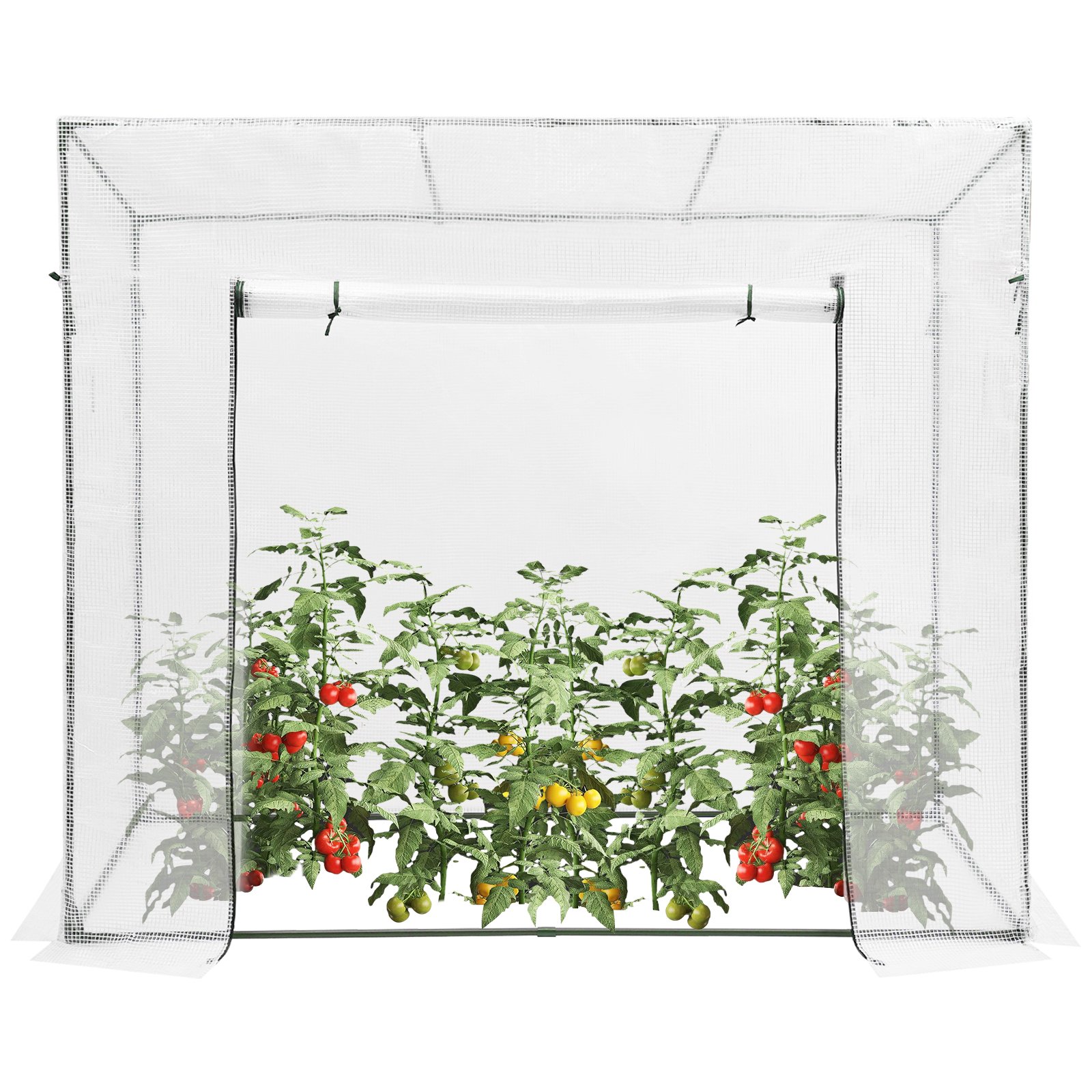 Szklarnia ogrodowa 200x77x170cm Szklarnia ogrodowa z oknem na zewnątrz (biała)