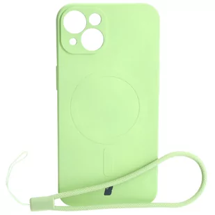 Etui Bizon Case Silicone MagSafe do iPhone 13, jasnozielone - Etui i futerały do telefonów - miniaturka - grafika 1