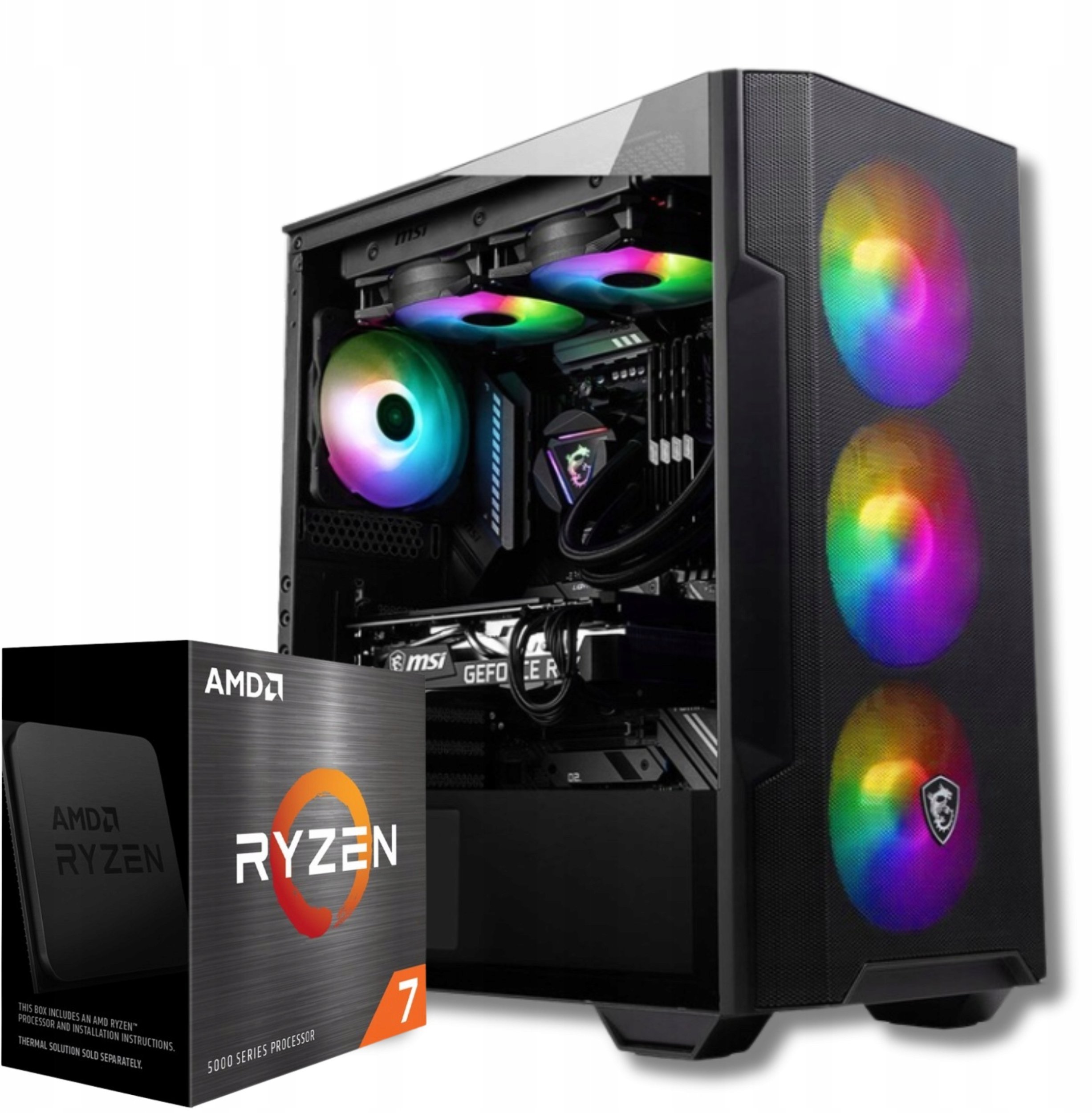RYZEN 7 RX 7600 32GB DDR4 1TB M2 WINDOWS 11 Gamingowy