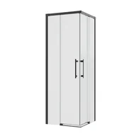 Kabiny prysznicowe - Kabina prysznicowa kwadratowa Remix 80 x 80 x 195 cm czarna Sensea - miniaturka - grafika 1