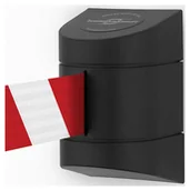 Wyposażenie miejsc publicznych - Taśma odgradzająca, ostrzegawcza. Rozwijana w kasecie montowanej na śruby. MAXI. Zapięcie przeciwpaniczne (Długość 7,7m) - miniaturka - grafika 1