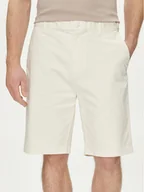 Spodenki męskie - Calvin Klein Szorty materiałowe Sateen K10K112831 Écru Regular Fit - miniaturka - grafika 1