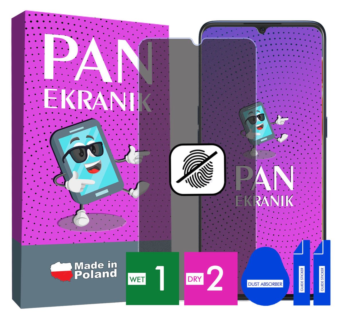 FOLIA 5D PRYWATYZUJĄCA MATOWA DO OPPO A91 CAŁY EKRAN ORYGINALNA