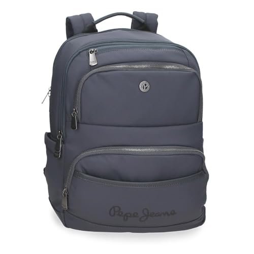 Pepe Jeans Corin Plecak na Laptopa 15,6 cala Szary 29 x 40 x 14 cm Poliester i PU 18,48 l by Joumma Bags, Szary, Talla única, plecak na laptopa