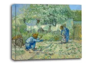 Obrazy i zdjęcia na płótnie - First Steps, after Millet, Vincent van Gogh - obraz na płótnie Wymiar do wyboru: 40x30 cm - miniaturka - grafika 1