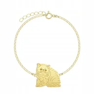 Bransoletki - Bransoletka Złota Kot Egzotyczny 925 Prezent Kobieta Biżuteria GRAWER - miniaturka - grafika 1