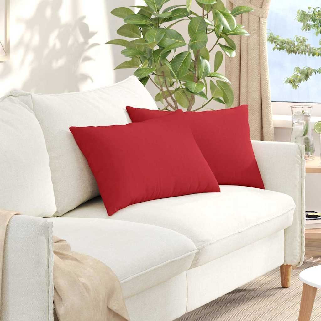 vidaXL vidaXL Poduszki na sofę 2 pcs Czerwony 60 x 40 cm tkanina