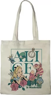 Torebki damskie - Disney TOTE BAG ALICE", REFERENCJA : BWDALWOBB004, ECRU, 38 X 40 CM - grafika 1